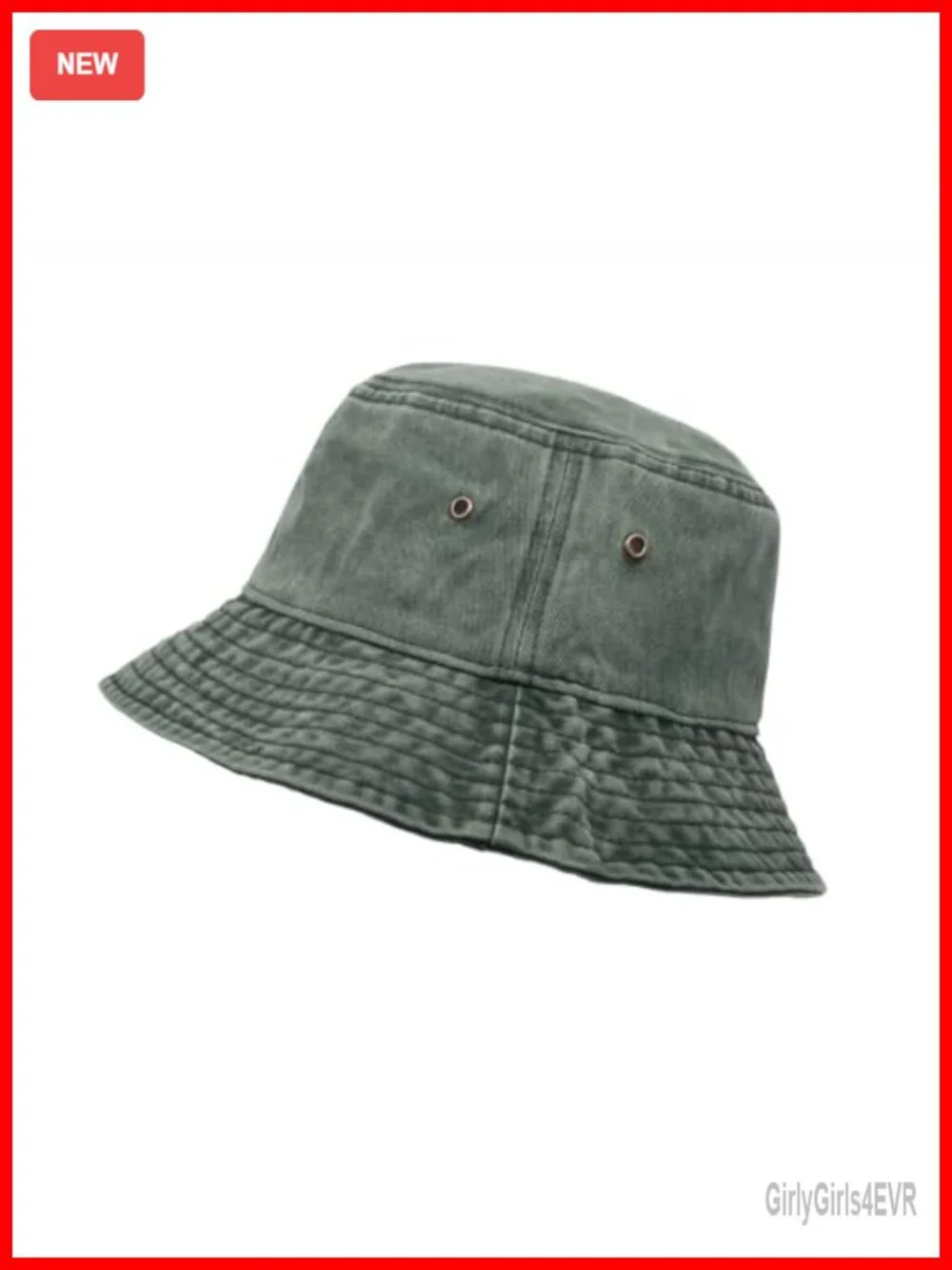 Washed Denim Bucket Hat Wide Brim Cotton Sun Hat Flat Top for Fishing Hiking